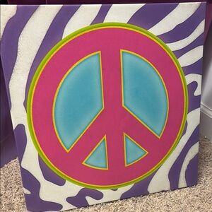 Colorful Peace Sign Canvas Art